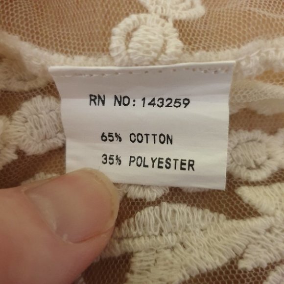 Origami by vivien AU-S White Lace Long-sleeve Blouse Top - Picture 8 of 8